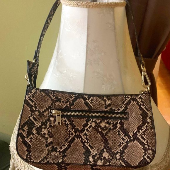 Faux Snake Skin design Underarm Bag, Brown - Picture 1 of 2